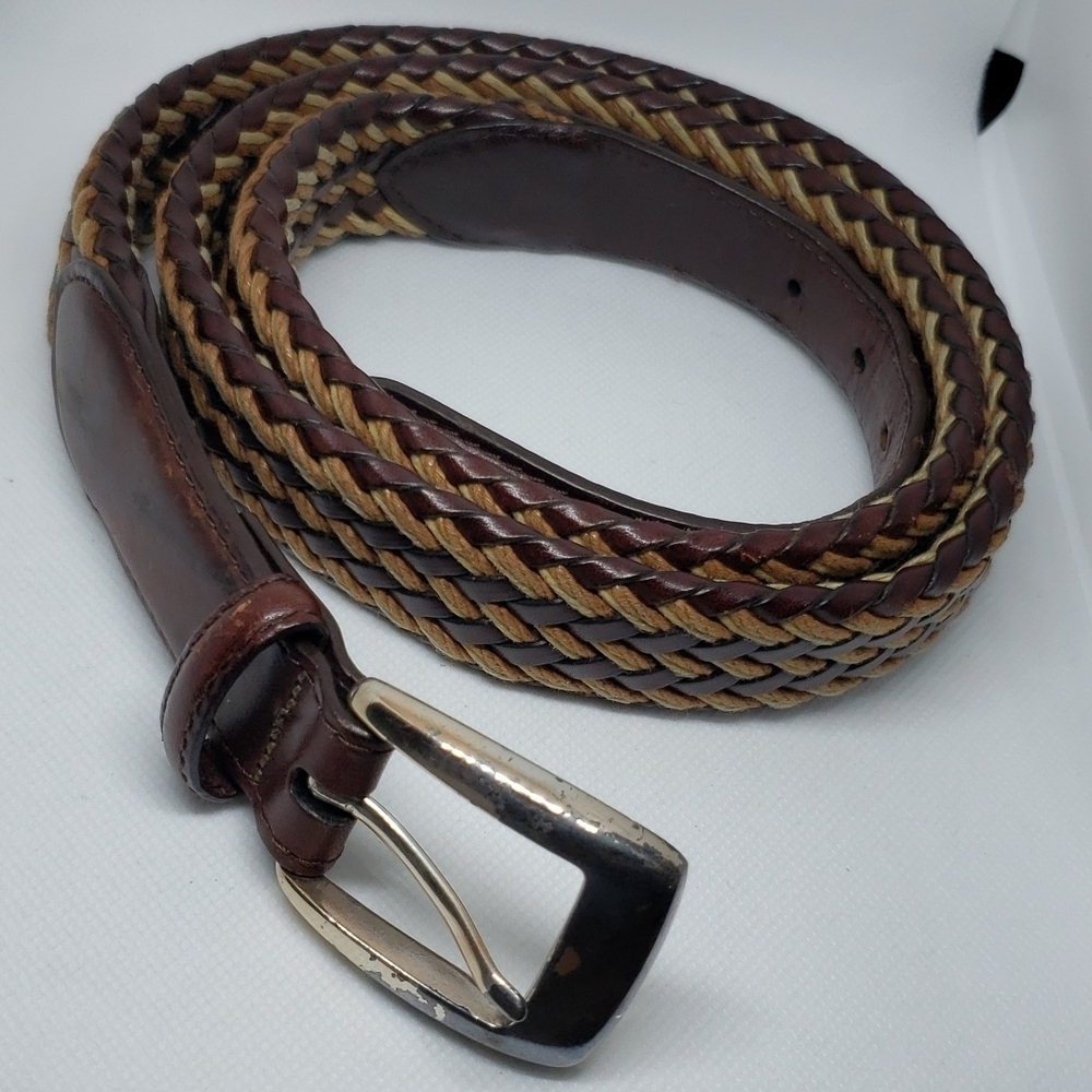 Brighton 42 braided mens belt